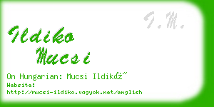 ildiko mucsi business card